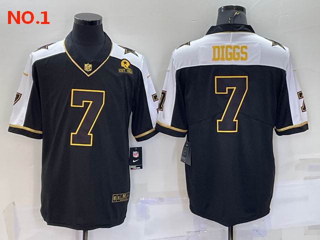 Men's Dallas Cowboys #7 Trevon Diggs Jerseys NO.1;